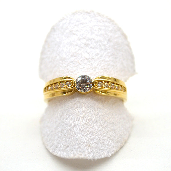 Ring Damen 14K (585/-) Echtgold mit Zirkonia